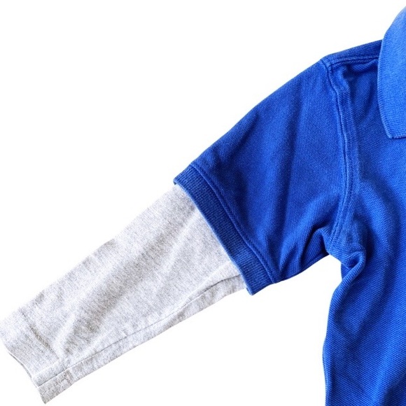 Size: 3T Toddler Royal Blue Long Sleeve Polo - Picture 3 of 4